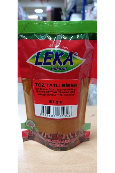 leka baharat Kırmızı Toz Tatlı Biber 80 g