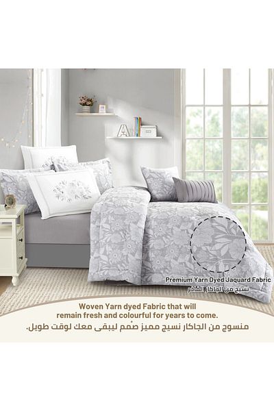 Donetella 8-Piece Damask King Comforter Set 240x260 cm