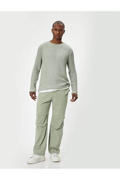Koton Viscose Blend Long Sleeve Crew Neck Sweater