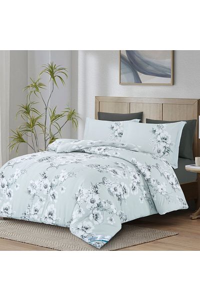 Donetella Printed Bedding Comforter Set, 4 Pcs Queen Size Fits 180x240 Cms