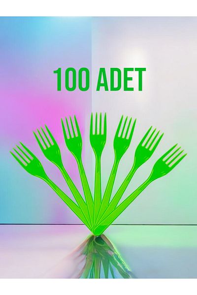 VibeHome 100Pcs Green Forks - for Birthday Party and Fun Events
