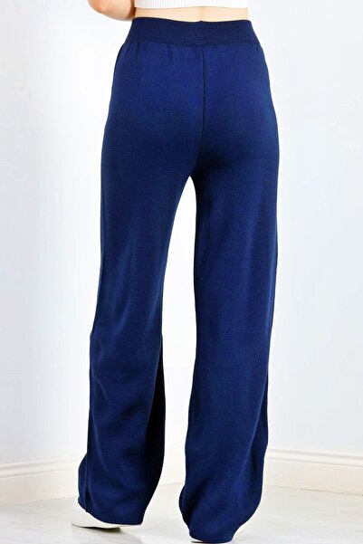 Yeppmoda Kadın Bol Paça Triko Pantolon