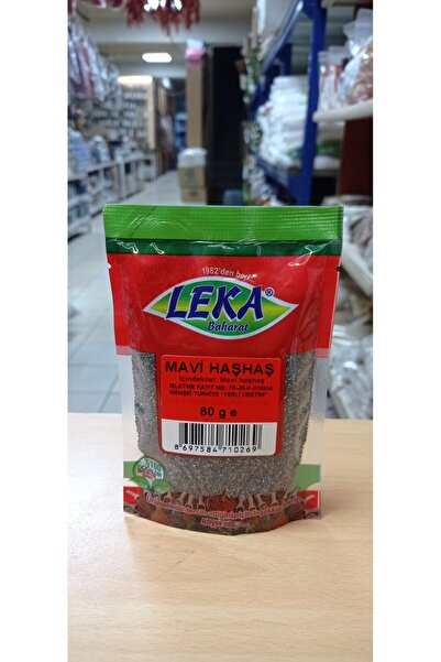 leka baharat Mavi Haşhaş 80 g – Doğal, Katkısız, Taze Haşhaş Tohumu – Ekmek ve Hamur İşleri İçin