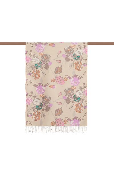 ipekevi Cream Silk Shawl 5213