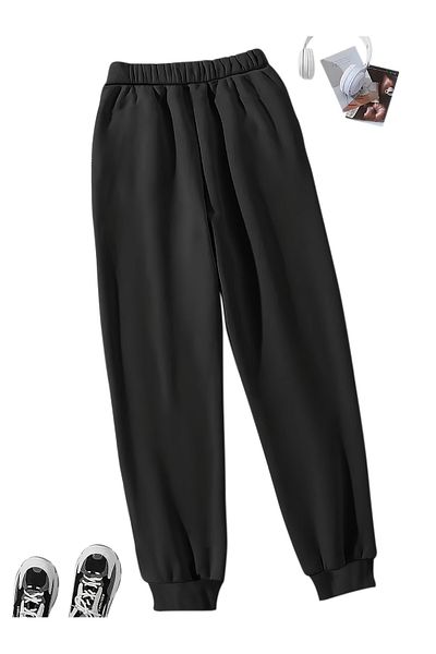 MODAVİBE Women's Large Size Unisex Straight Elastic Leg Hooded Tracksuit Suit