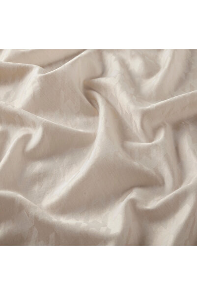 ipekevi Cream Houndstooth Patterned Cotton Silk Shawl 6606