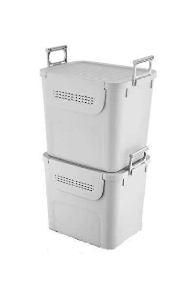 Geseus Motek Mybox 2x30 لتر صندوق تخزين منظم متعدد الأغراض مع مقابض-MT-35