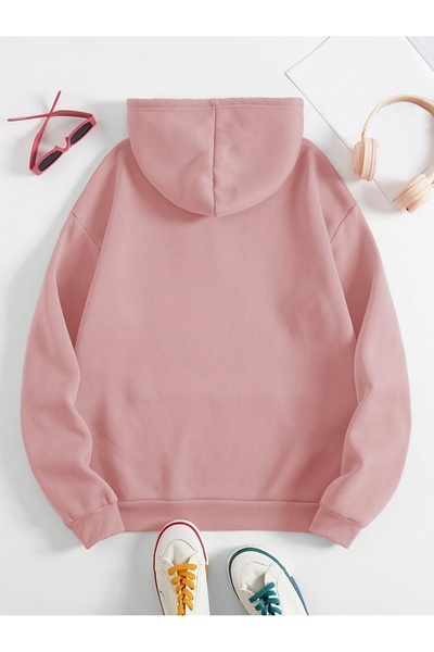 MODAVİBE Women's Large Size Unisex Straight Elastic Leg Hooded Tracksuit Suit