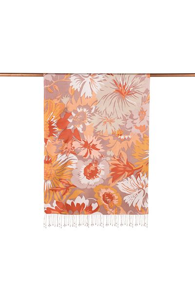 ipekevi Coffee Silk Shawl 6111