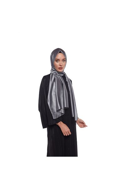 ipekevi Silver Plain Silk Shawl