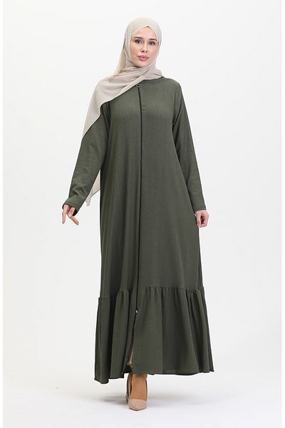 sefamerve Khaki Ferace 5109-03 - Φούστα με βολάν