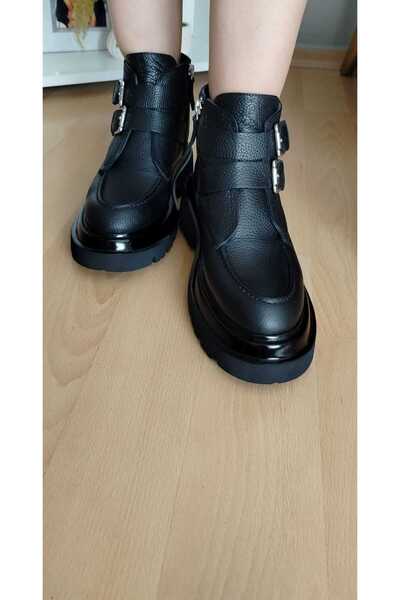 Zera tokalı hakiki deri  bot