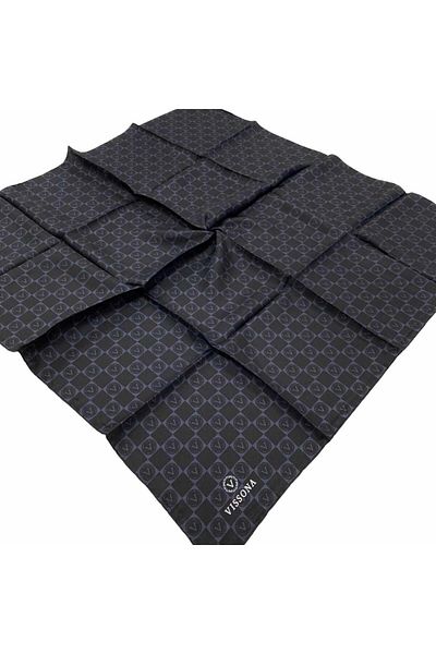 Vissona Μαύρο Twill Μεταξωτό Κασκόλ 51495