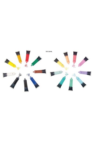 Bebeluc Set 18 culori acrilice, pastel si de baza, Fine Art, Nassau