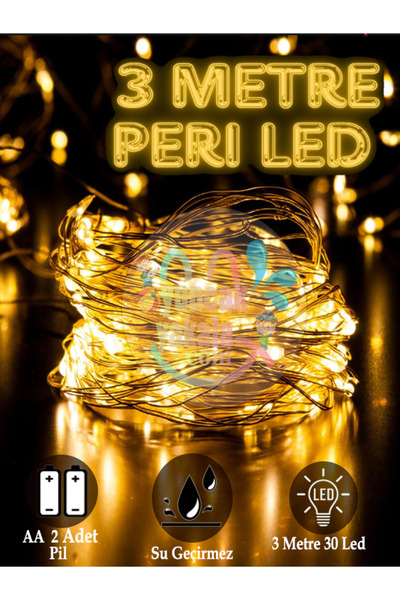 3 Metre Günışığı Dekoratif Peri Led Pilli Aydınlatma
