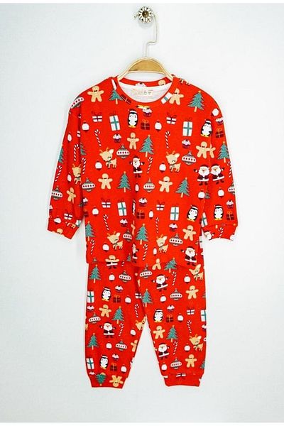 ARBİ kids Unisex Christmas Theme Pajamas Set Christmas Christmas Pajamas Set