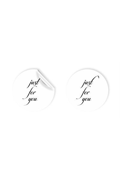 anka design Just for You - 48 Pieces of Art Stickers Packaging and Shipping Labels (4X4Cm)