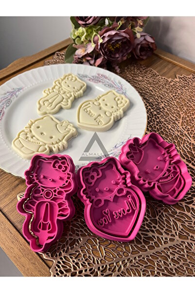 Almalı Hello Kitty Kurabiye Kalıbı Set-3 (3'LÜ)