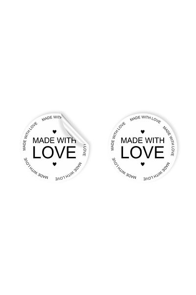 anka design Coated Sticker - 4X4Cm, 48 Pieces, Packaging & Shipping Label, Made with Love - 02