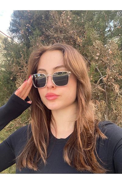 LUNOX Square Transparent Polarized Sunglasses