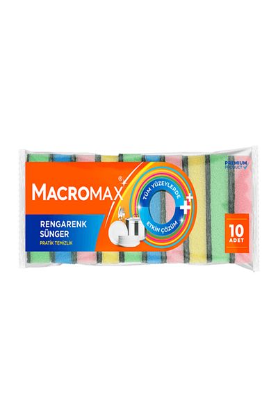 MACROMAX Colorful Sponge Set of 10