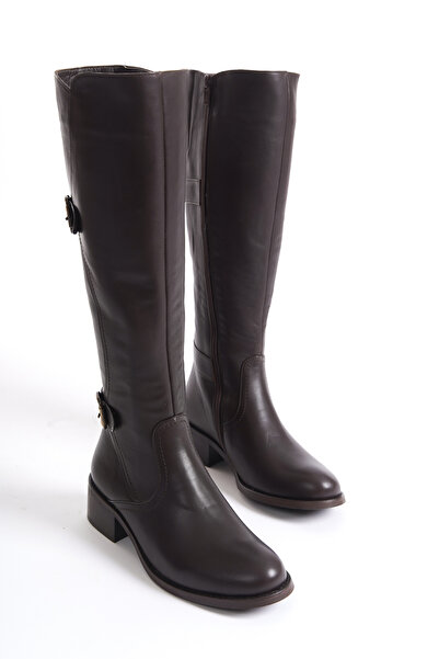 Elile Shoes Hakiki Deri Kışlık Kadın Çizme 33-34-35-41-42-43-44-45 Numara