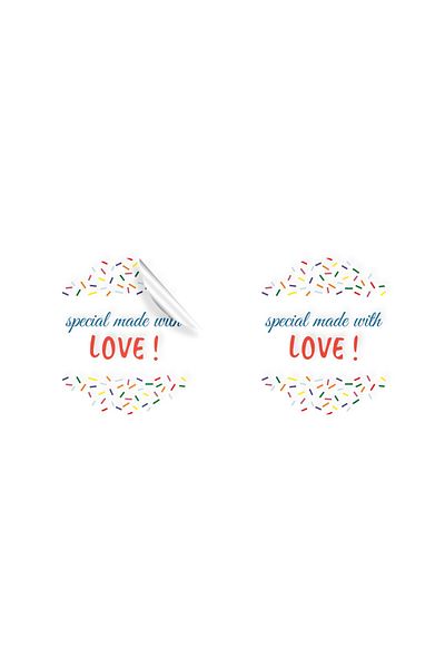 anka design 48 Pieces of Art Stickers - Packaging and Shipping Labels (4X4Cm) - Special Made with Love