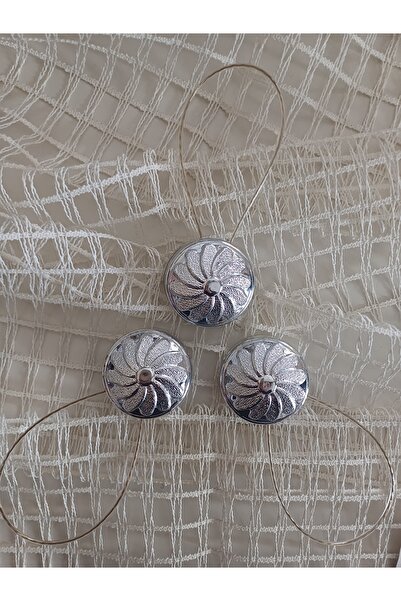 venedik home Магнітна застібка для штор Срібний колір - 3 штуки застібки для ...