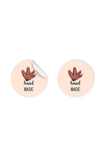 anka design Painted Sticker - 4X4Cm, 48 Pieces, Hand Made, Cargo Label - 02