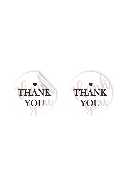 anka design 48 Pieces of Coated Sticker - Packaging and Shipping Label (4X4Cm) - Thank You