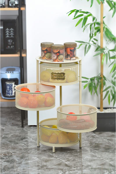 Milenay Crisper cu picioare modulare din metal cu 4 niveluri - 33x33x66cm, 40lt, soluție de depozitare modernă și funcțională