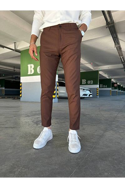 Butik Men's Slimfit Cut Lycra Comfortable Fabric Trousers