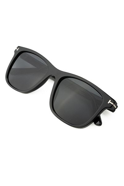 LUNOX Vista Black Polarized Unisex Sunglasses
