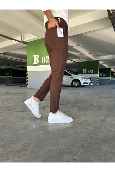 Butik Men's Slimfit Cut Lycra Comfortable Fabric Trousers