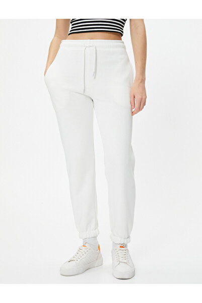 Koton Άνετη φόρμα Jogger - Βαμβακερή με δέσιμο στη μέση