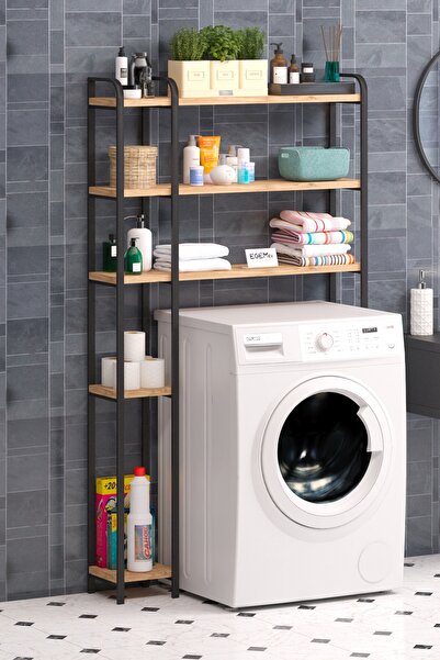 ODİNA Çamaşır Makinesi Üstü Düzenleyici BOL RAFLI COK AMAÇLI Banyo Rafı Çamaş...