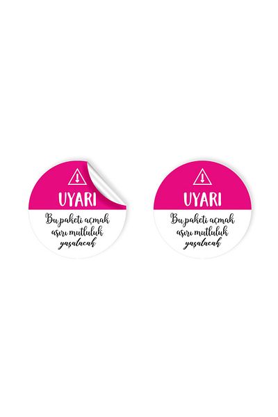 anka design 48 Pieces of Art Stickers and Cargo Labels - 4X4Cm, Warning - 02