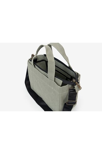 MANDOSİ Vienna Bag Zippered Canvas Strap Shoulder and Hand Bag Tote Bag Daily Use
