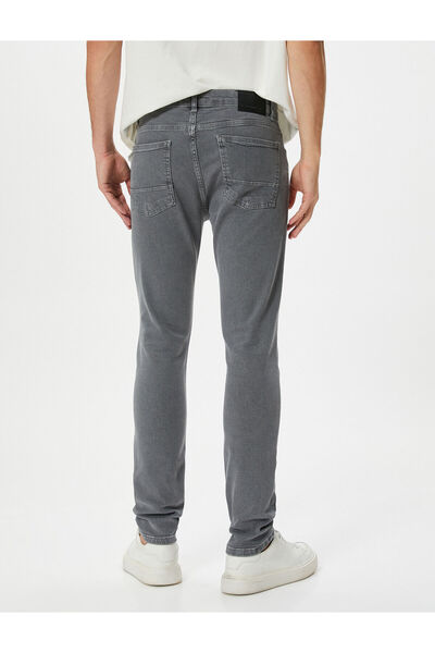 Koton Men's Gray Cotton Denim Trousers - 4Sam40017Nd 027