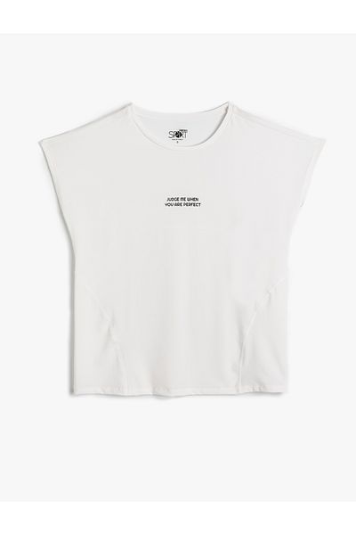Koton Tricou sport fără mâneci, cu umăr dezactivat, până la șold, decolteu