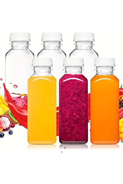 YENİ KOÇ PLASTİK 16Pcs 500ml Detox Juices Smoothie Diet Sportsman Drink Pet Bottle Lock Lid