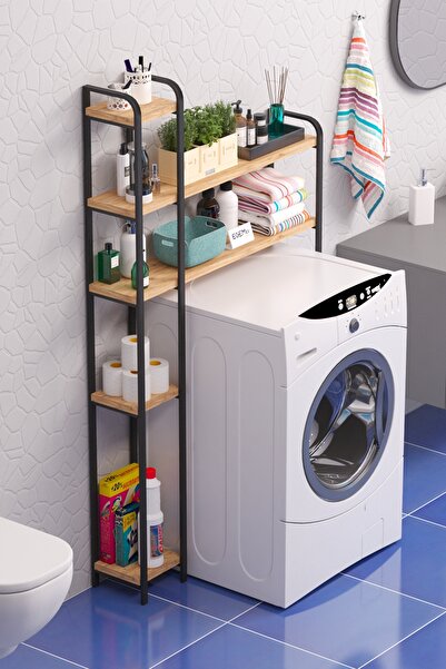 ODİNA Çamaşır Makinesi Üstü Düzenleyici BOL RAFLI COK AMAÇLI Banyo Rafı Çamaşır Makinası DOLABI