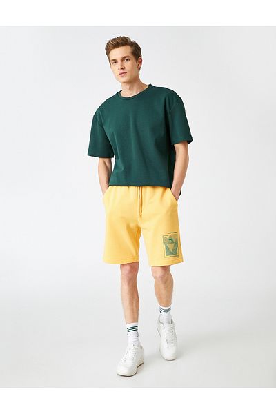 Koton Bedruckte Shorts mit Spitzenbund