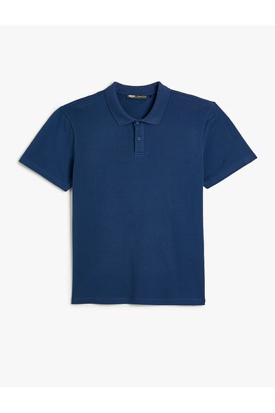Koton Polo tričko Slim Fit s krátkým rukávem na knoflíky