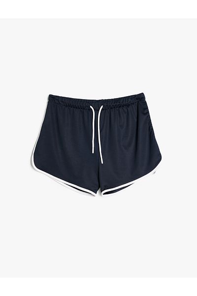 Koton Short Shorts Lace up Waist Ribbed Relaxed Fit