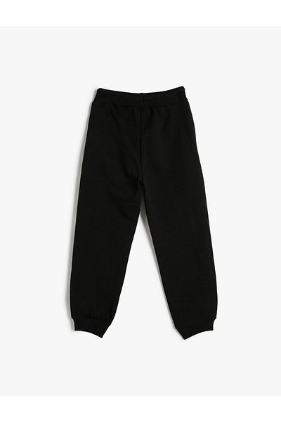 Koton Basic Jogger Sweatpants with Tie Waist Pocket Drape