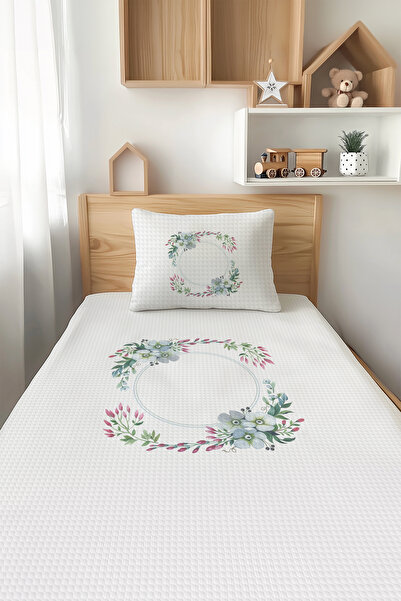 Talia Home طقم بيكيه فردي للأطفال - نمط الأزهار TLAP-142