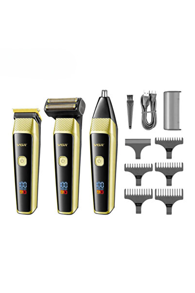 VGR V-366 Bakım Seti Burun Kılı Kesme Profesyonel Erkek Bakım Seti