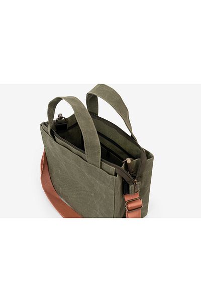 MANDOSİ Vienna Bag Zippered Canvas Strap Shoulder and Hand Bag Tote Bag Daily Use