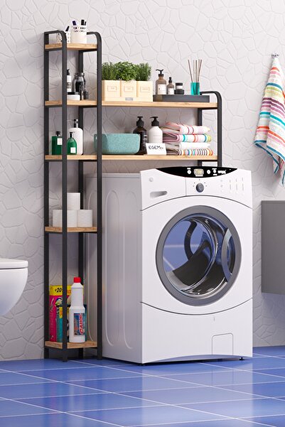 ODİNA Çamaşır Makinesi Üstü Düzenleyici BOL RAFLI COK AMAÇLI Banyo Rafı Çamaşır Makinası DOLABI